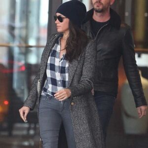 J. Crew navy and white buffalo check flannel shirt sz 12